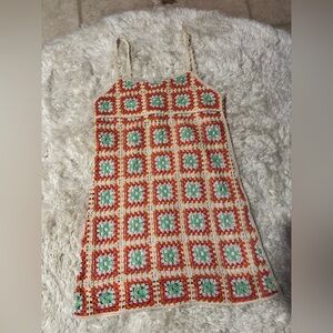 N- NWT Brand New Women's Zara. Colorful Crochet Dress
